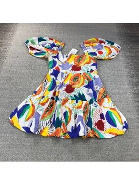 Oliphant Women’s🌹 Multicolor Floral Puff-Sleeve Summer Dress